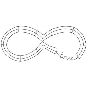 5- Infinity love symbol wreath frame/form. 27.5x11.75 inch. Valentines.